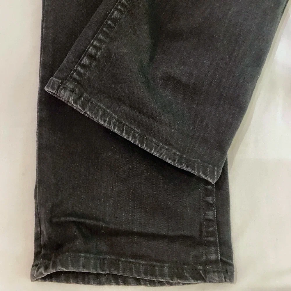 TRUE RELIGION Ricky Relaxed‎ Straight Leg Jeans in 2SB Body Rinse Black SZ 38/30